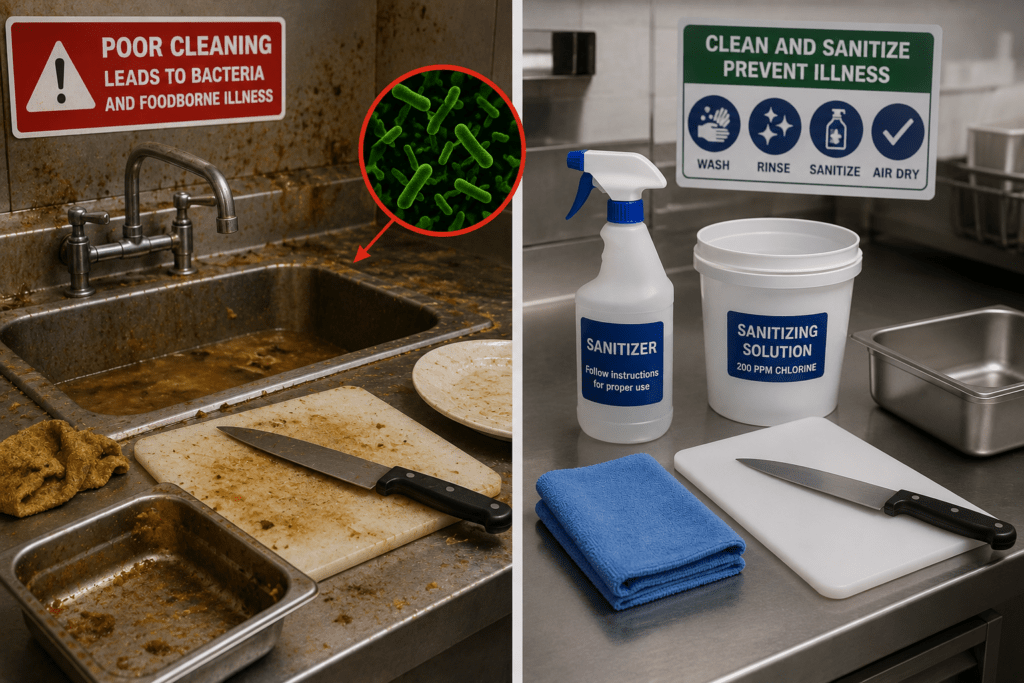 7 Food Safety Mistakes That Happen in Everyday Kitchens and How to Avoid Them 5 foodborne illness poor cleaning and sanitizing