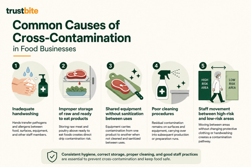 Cross-Contamination in Food Safety: Causes, Examples, and How to Prevent It 4 Common Causes of Cross Contamination in Food Businesses