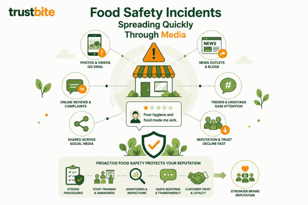 Food safety incidents spreading quickly through media