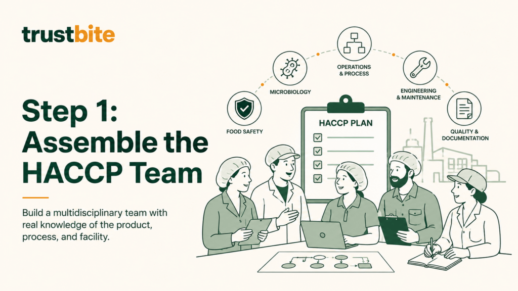 The 12 Steps of HACCP: A Practical Guide to Implementation 2 Step 1 Assemble the HACCP Team