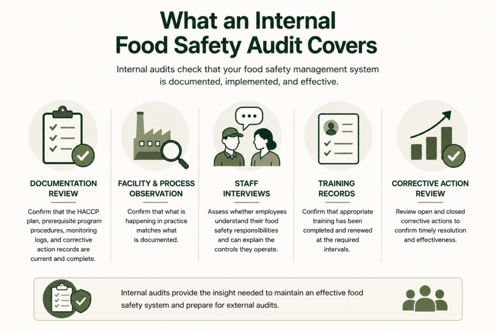 Internal vs External Food Safety Audits: Key Differences and How Each Works 3 What an Internal Food Safety Audit Covers